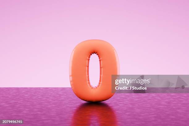 yellow balloon number 0 - zero stock pictures, royalty-free photos & images