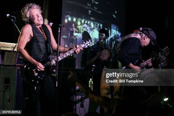 Eric Carmen, lead singer and Wally Bryson, lead guitarist of rock band The Raspberries performing at club BB KINGS's in New York City Saturday, July...