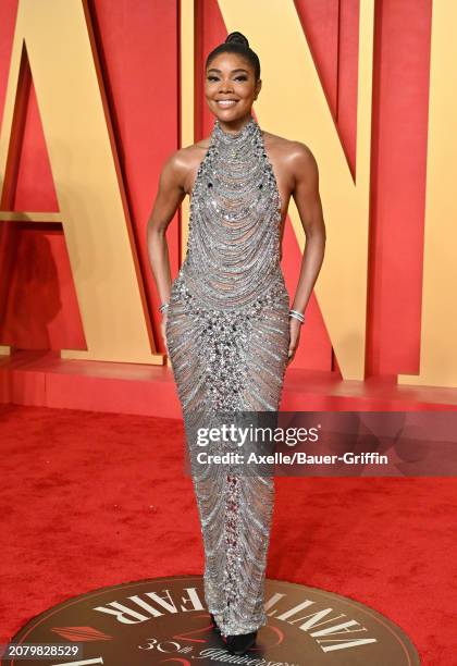 Gabrielle Union attends the 2024 Vanity Fair Oscar Party hosted by Radhika Jones at Wallis Annenberg Center for the Performing Arts on March 10, 2024...