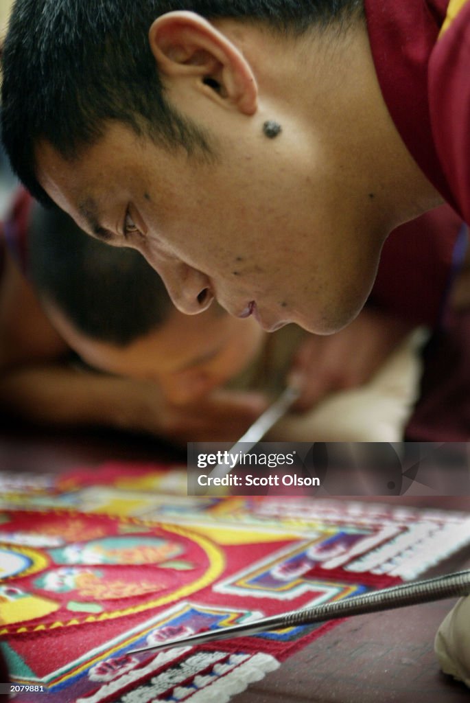 Monks Create A Mandala One Piece Of Sand At A Time