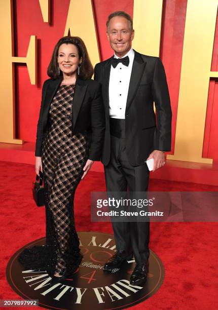 Fran Drescher, Peter Marc Jacobson arrives at the 2024 Vanity Fair Oscar Party Hosted By Radhika Jones at Wallis Annenberg Center for the Performing...