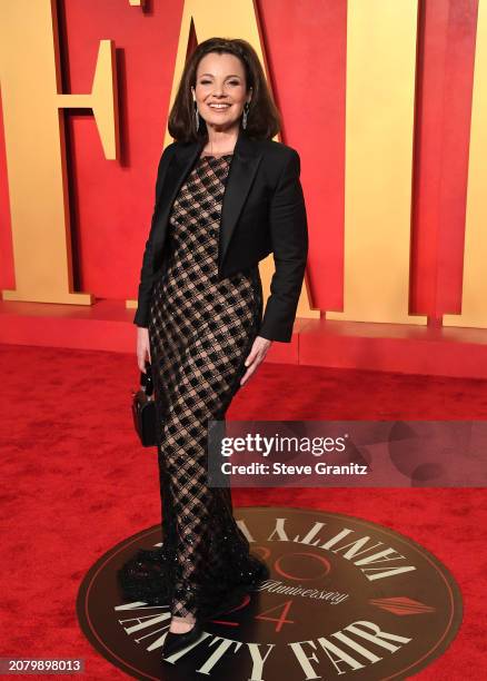 Fran Drescher arrives at the 2024 Vanity Fair Oscar Party Hosted By Radhika Jones at Wallis Annenberg Center for the Performing Arts on March 10,...