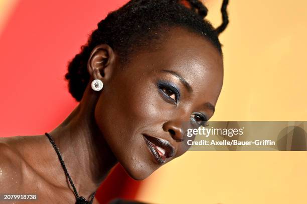 Lupita Nyong'o attends the 2024 Vanity Fair Oscar Party hosted by Radhika Jones at Wallis Annenberg Center for the Performing Arts on March 10, 2024...