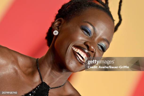 Lupita Nyong'o attends the 2024 Vanity Fair Oscar Party hosted by Radhika Jones at Wallis Annenberg Center for the Performing Arts on March 10, 2024...