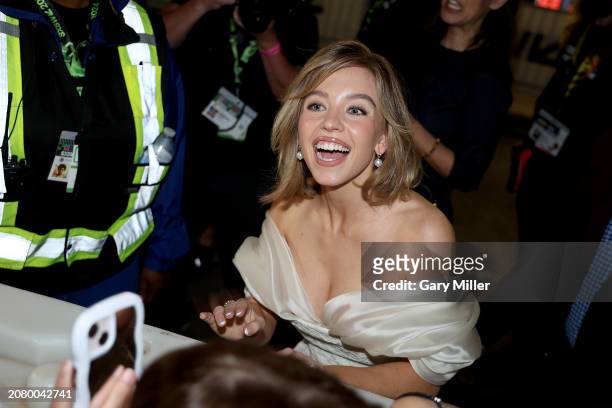 Sydney Sweeney attends the World Premiere of "Immaculate" during 2024 SXSW Conference And Festival at The Paramount Theatre on March 12, 2024 in...