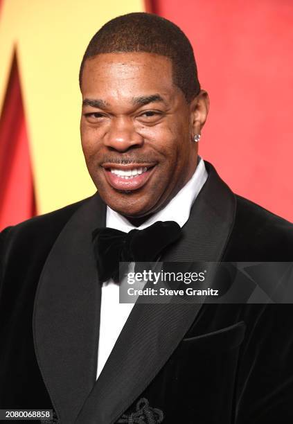 Busta Rhymes arrives at the 2024 Vanity Fair Oscar Party Hosted By Radhika Jones at Wallis Annenberg Center for the Performing Arts on March 10, 2024...