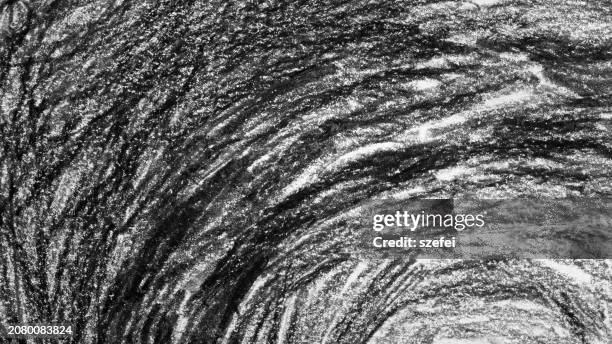 child sketches on paper. black color pencil drawing on white paper. - crayon photos et images de collection