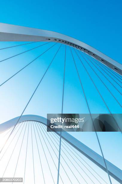 ponte d'acciaio - cavo dacciaio foto e immagini stock