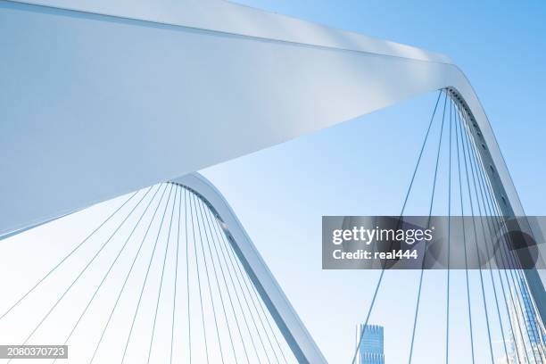 steel bridge - cable stayed bridge stock pictures, royalty-free photos & images