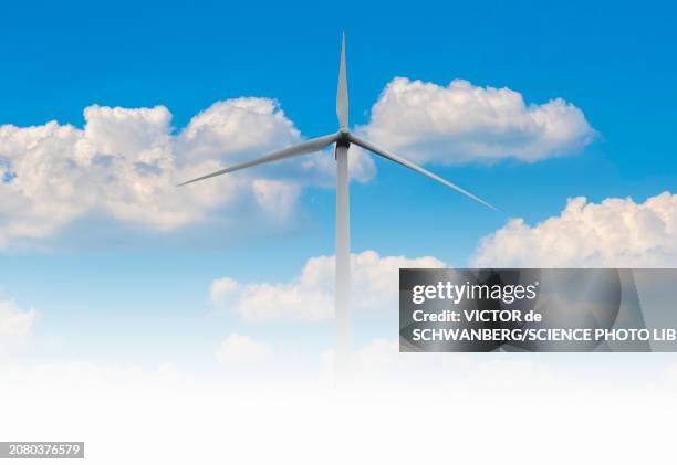 wind turbine, composite image - sourcing stock illustrations