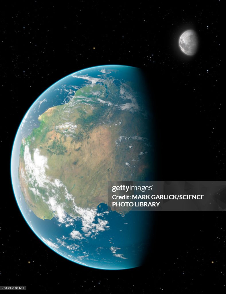 Artwork of supercontinent Rodinia