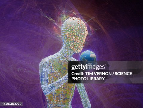 Artificial intelligence controlling the world, conceptual image Artificial intelligence controlling the world, conceptual image
