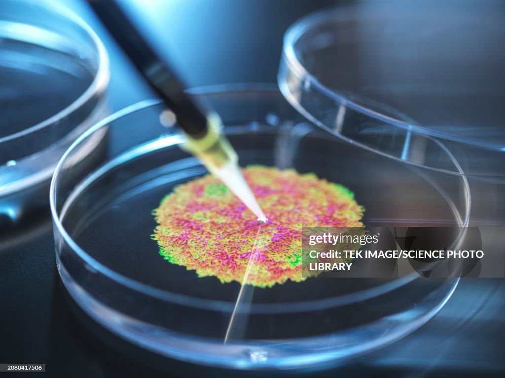 Polio virus research, conceptual image