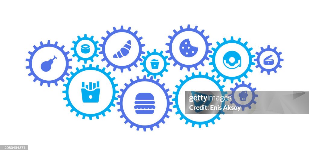 Gear mechanism and fast food icons