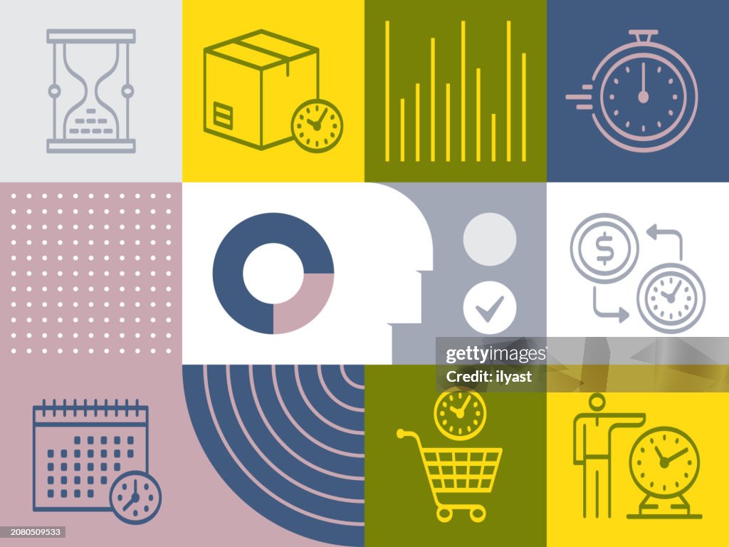 Pattern Infographic Design For Time High-Res Vector Graphic - Getty Images