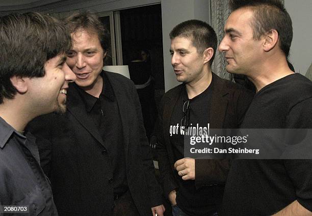 Actor Joshua Gomez, Director Damon Santostefano, actor Rick Gomez and Producer Rudy Callegari attend the afterparty for the premiere of "Last Man...