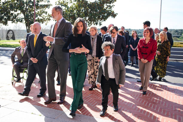 ESP: Queen Letizia Of Spain Receives CERMIs Committee At Zarzuela Palace