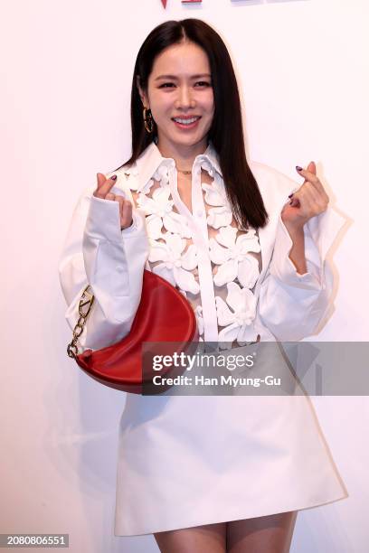 South Korean actress Son Ye-Jin is seen at the 'Valentino' 2024 S/S collection launch event at The Hyundai Pangyo on March 13, 2024 in Seongnam,...