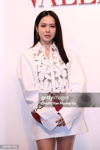 South Korean actress Son Ye-Jin is seen at the 'Valentino' 2024 S/S collection launch event at The Hyundai Pangyo on March 13, 2024 in Seongnam,...