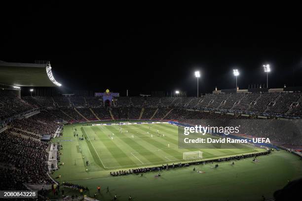 General view of the action during the UEFA Champions League 2023/24 round of 16 second leg match between FC Barcelona and SSC Napoli at Estadi...
