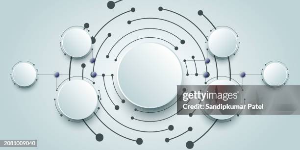 circle digital tech design concept background - hud stock illustrations