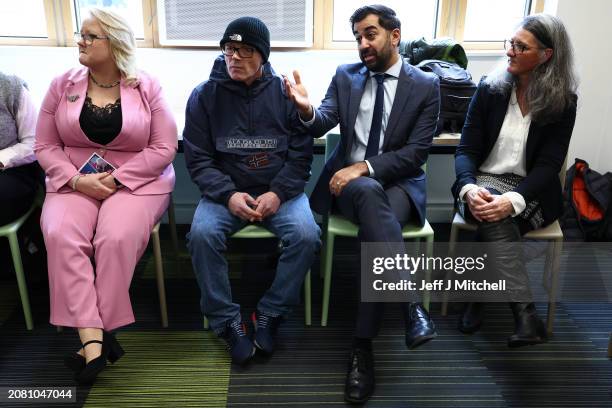 Scotland’s First Minister Humza Yousaf visits The Bothy where he took the opportunity to meet with people using addiction services on March 13, 2024...