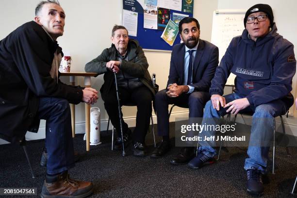 Scotland’s First Minister Humza Yousaf visits The Bothy where he took the opportunity to meet with people using addiction services on March 13, 2024...