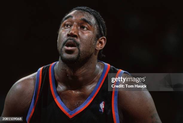 Portrait of Robert Traylor, Power Forward and Center for the Cleveland Cavaliers looking on during the NBA Pacific Division basketball game against...