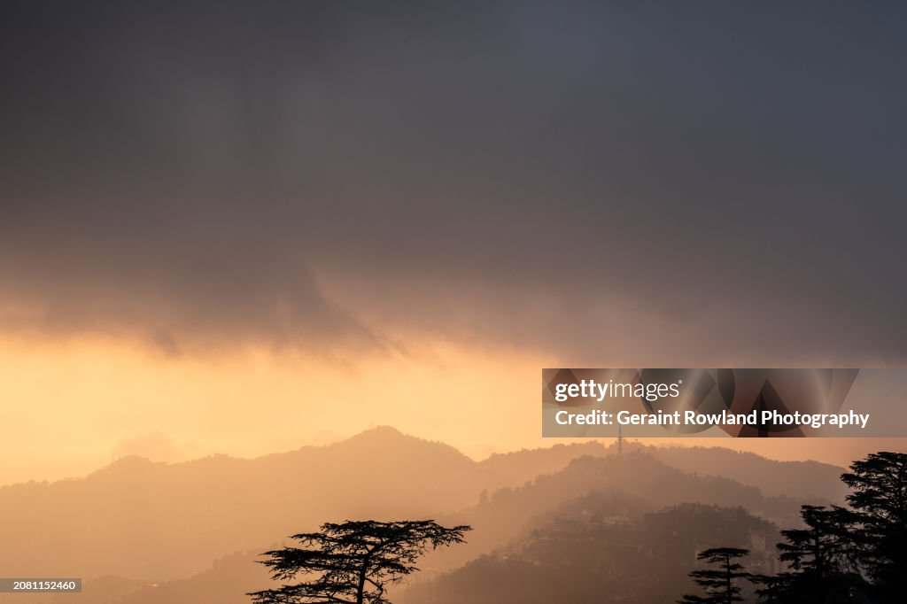 Shimla Sunset Sky, India Travel Photograph