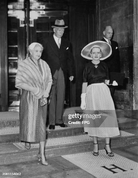 American actress and writer Katherine Tupper Marshall with her husband, American military officer George C Marshall, a US Army General, and American...