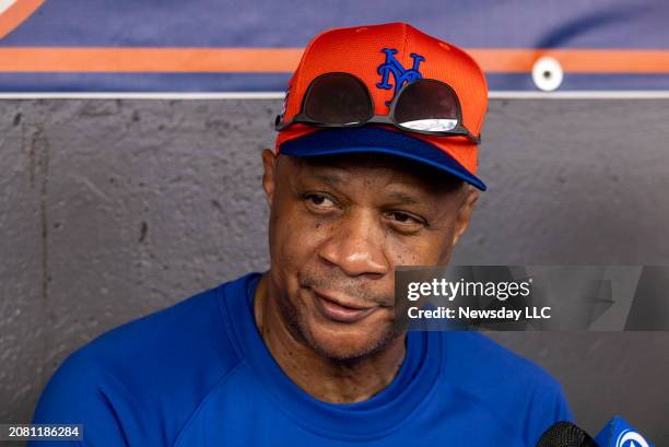 Former New York Mets player Darryl Strawberry attending a spring training workout on Feb. 27, 2024 in Port St. Lucie, Florida.