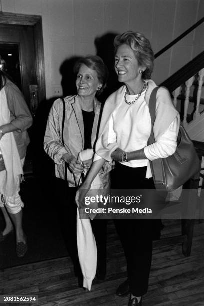 Elizabeth Rohatyn and guest attend a private screening of "The Cradle Will Rock" at the Bantry residence in the Wainscott neighborhood of Long...