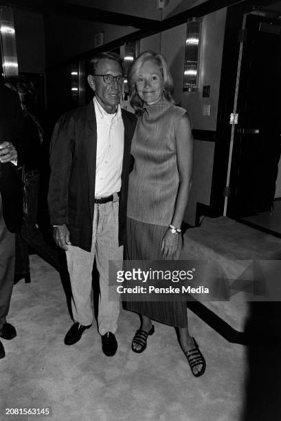 Roy Scheider and Brenda Siemer Scheider attend a private screening of "The Cradle Will Rock" at the Bantry residence in the Wainscott neighborhood of...