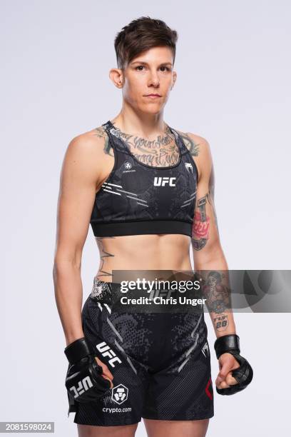 Macy Chiasson poses for a portrait during a UFC photo session on March 13, 2024 in Las Vegas, Nevada.