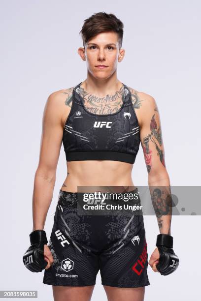 Macy Chiasson poses for a portrait during a UFC photo session on March 13, 2024 in Las Vegas, Nevada.