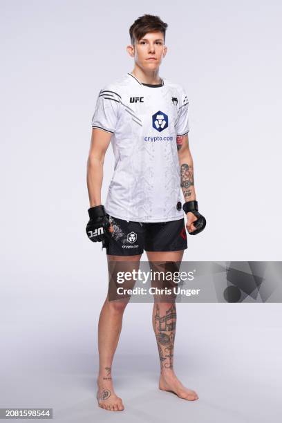 Macy Chiasson poses for a portrait during a UFC photo session on March 13, 2024 in Las Vegas, Nevada.