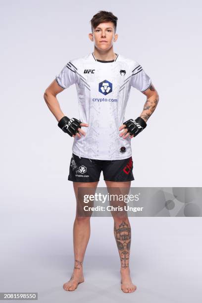 Macy Chiasson poses for a portrait during a UFC photo session on March 13, 2024 in Las Vegas, Nevada.