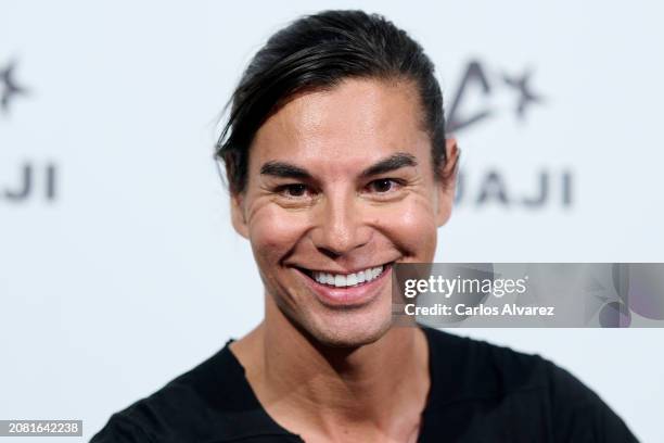 Julio Iglesias Jr. Presents the new SUAJI sneakers on March 13, 2024 in Madrid, Spain.