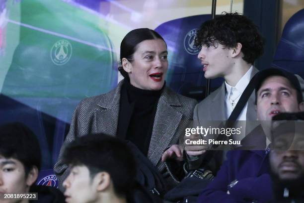 Aurélie Dupont is seen during the French Cup quarterfinal match between Paris Saint-Germain and OGC Nice at Parc des Princes on March 13, 2024 in...