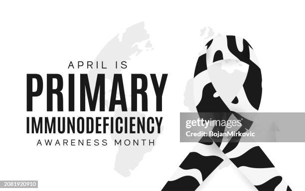 primary immunodeficiency month card, april. vector - primary election stock illustrations