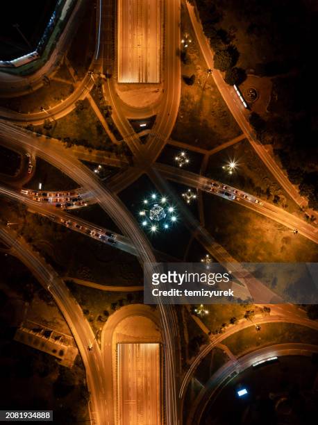 vehicle traffic at a roundabout - mediterranean turkey stock pictures, royalty-free photos & images