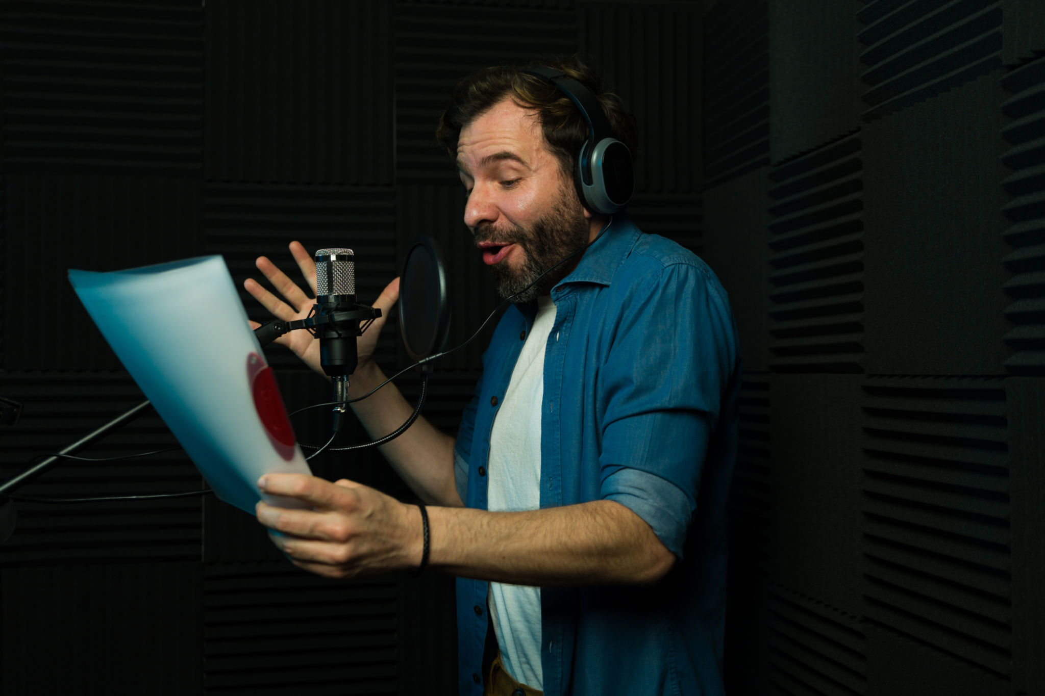 voice actor recording