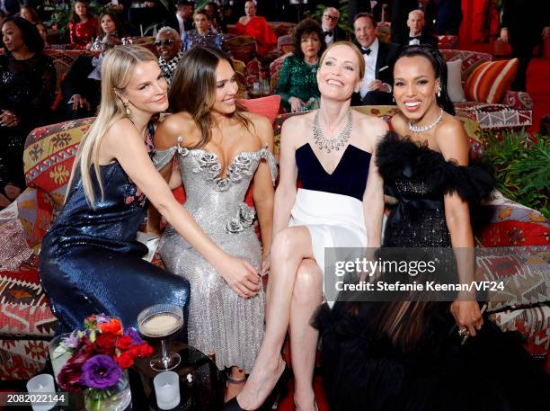 Kelly Sawyer Patricof, Jessica Alba, Leslie Mann, and Kerry Washington attend the 2024 Vanity Fair Oscar Party Hosted By Radhika Jones at Wallis...