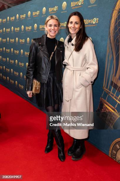 Sandra Kuhn and Britta attend the premiere of the Cirque Du Soleil show "Kurios" on March 13, 2024 in Dusseldorf, Germany.