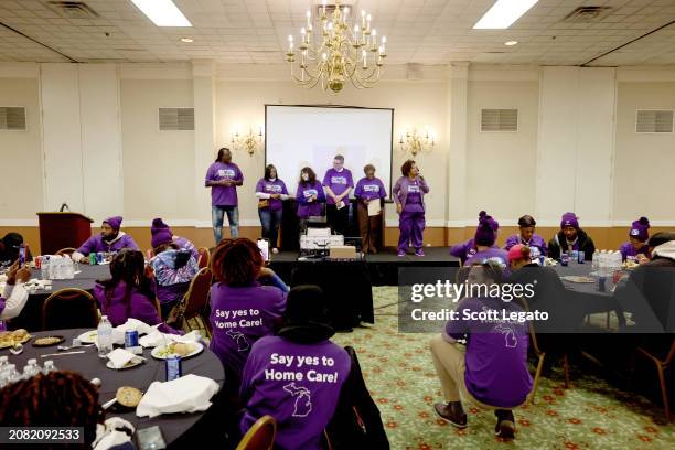 Rodney Tate, Ravian Turner, SEIU Executive Vice President Leslie Frane, SEIU Executive Vice President Neal Bisno, SEIU Healthcare Michigan Trustee...