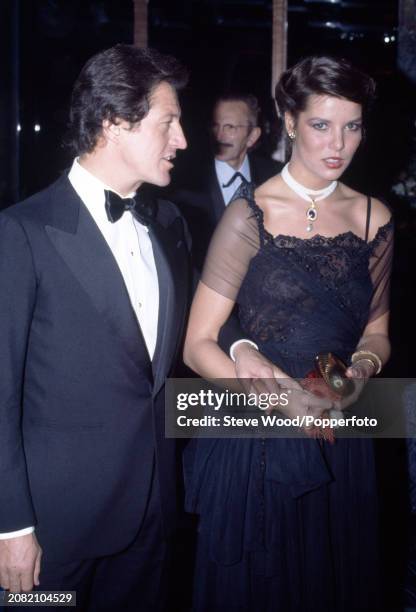 Princess Caroline of Monaco with her first husband, French venture capitalist and property developer Philippe Junot, at Regine's nightclub in London,...