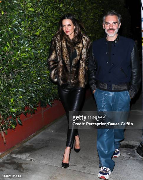Alessandra Ambrosio is seen leaving Giorgio Baldi restaurant in Santa Monica on March 15, 2024 in Los Angeles, California.