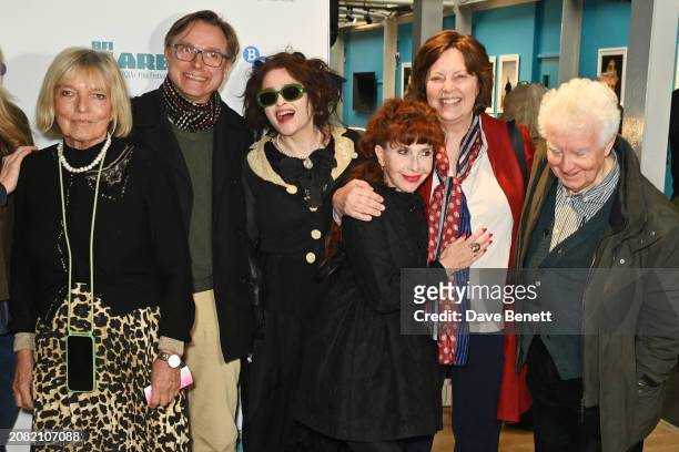 Celestia Fox, Adrian Ross Magenty, Helena Bonham Carter, Susie Lindeman, Greta Scacchi and John Bright attend the "Merchant Ivory" screening during...