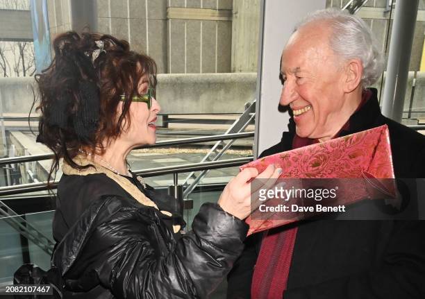 Helena Bonham Carter and Simon Callow attend the "Merchant Ivory" screening during BFI Flare 2024 at BFI Southbank on March 16, 2024 in London,...