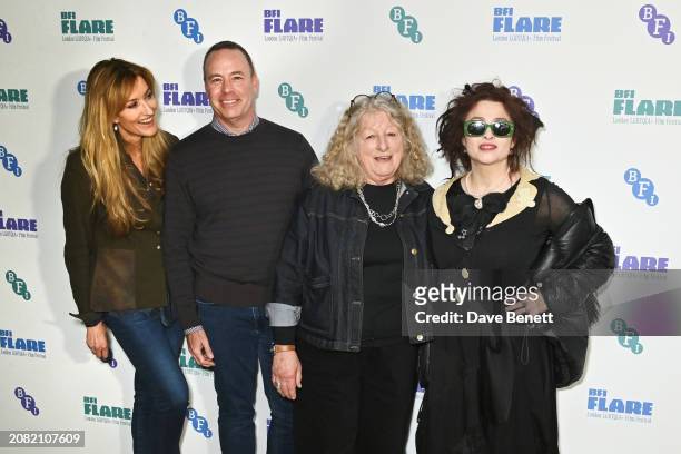 Natascha McElhone, Stephen Soucy, Jenny Beavan and Helena Bonham Carter attend the "Merchant Ivory" screening during BFI Flare 2024 at BFI Southbank...
